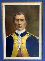 Original Oil Painting Artwork of Navy Capt. John Paul Jones Signed by Geńe Burke