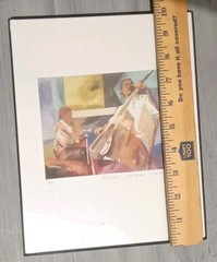 Jackie Peters-Cully Print „DUO“ PENCIL Signed & TITLED Framed RARE Jazz Musician