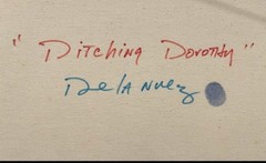 Nelson De La Nuez Original Ditching Dorthy Signed Fingerprint Street Pop Art