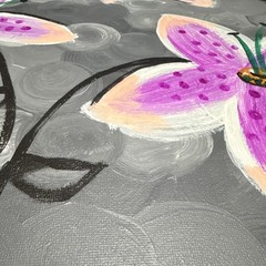 Floral Canvas Painting 16 x 20 in Unframed