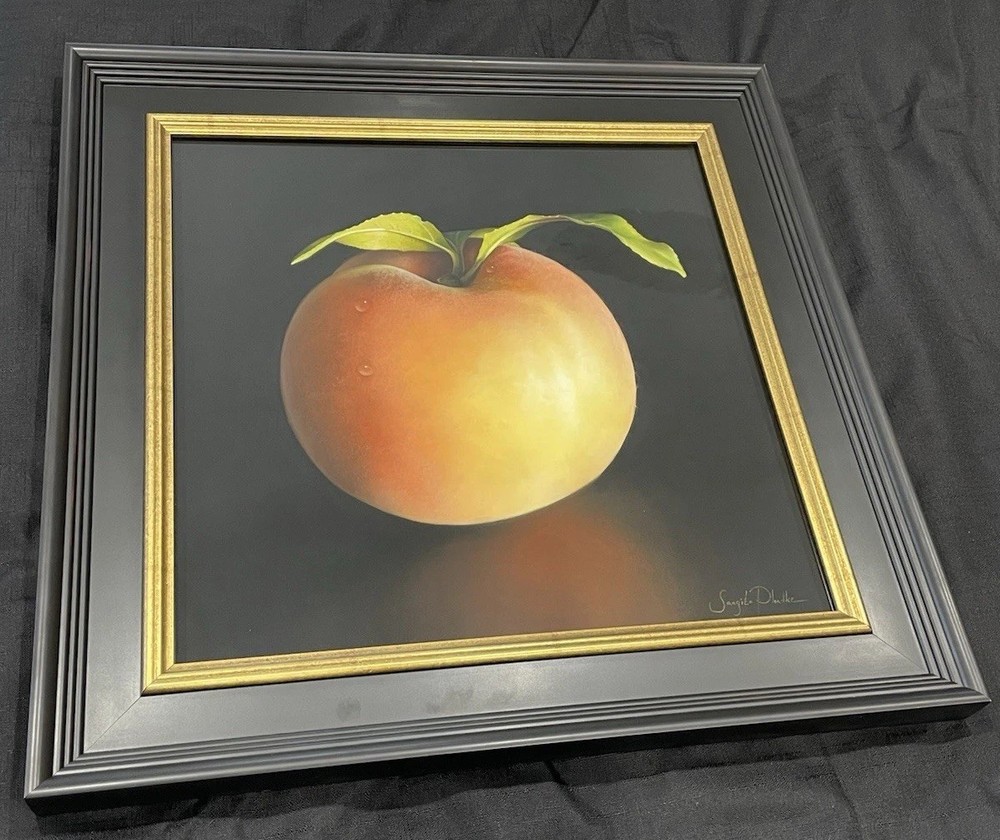 SANGITA PHADKE ORIGINAL PAINTING THE GLOWING PEACH framed pastel collection art