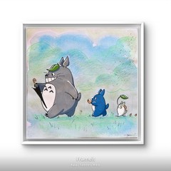 Original Totoro Parade Painting by Alannah Dyer-Art 8.07 in Studio Ghibli Fanart