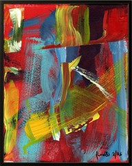 FINELLI ORIGINAL Acryllic Painting High Art Modern Collectible 11×14 COA G8L