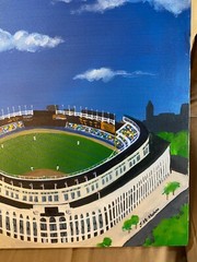 John McMahon „Yankee Stadium, Bronx New York“ Oil Painting – Signed