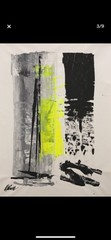 Giuseppe Panzica Abstract Painting 2815 (Fluo) – Italian Artist, Signed, W/COA