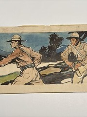 ANTIQUE ART DECO PAINTING ILLUSTRATION JOSEPH KRAEMER LISTED FAMOUS MEN & GUNS