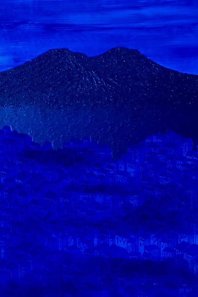 Notturno #8# Mixed Media Artwork by Maria Lacinque cm 59×80 Vesuvio, Napoli