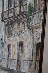 FRAMED SIGNED ORIGINAL OIL COLONIAL HAVANA STREET SCENE, CUBA ARTIST HECTO VIDAL