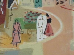 Vintage Gouache Watercolor by Charles Cobelle Paris Street Scene Framed & Signed
