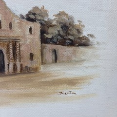 Alamo Texas Original Oil Painting Signed Framed Artwork