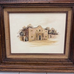 Alamo Texas Original Oil Painting Signed Framed Artwork