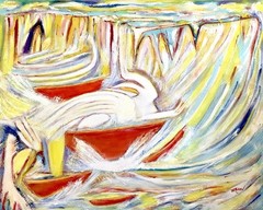 Original Oil & Acrylic Painting Abstract Expressionism Art On Canvas artplanet9