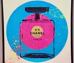Shane Bowden CHANEL Circle Color Splash – Signed Art 40″ x 40″ Acrylic on Canvas