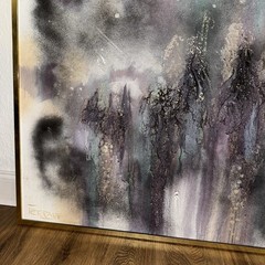 Mario de Ferrante Signed Abstract Mixed Media Painting 40.5”x50.5” Framed Large