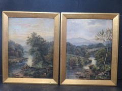 Scottish River Landscapes by Henry John Livens b.1848 Royal Academy Artist