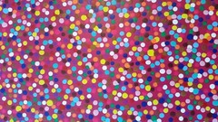 PAINTING ARTWORK 16″ x 20″ CANVAS ABSTRACT ART WALL DECOR OH HAPPY DAY Dots