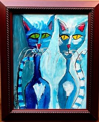 COLORFUL SEXY LADY upcycled 27″ X 33″ Painting SWARTZMILLER DNA POP ART SIGNED