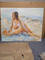 Original Oil Painting „timed out“ by Master Artist Oksana Grineva