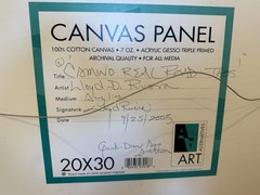 Taos NM Artist Lloyd Rivera 2005 Acrylic On Canvas Board Painting “Camino Real…”