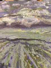 Lavender Landscape 11×14 Abstract Impression Original Art Canvas, One Of A Kind