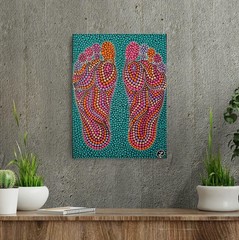 Colorful Psychedelic Original Art , Modern Abstract Canvas Artwork, Trippy Art