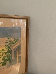 Framed Painting on Paper, „Victoria Street – Hamilton“ Adolph Treidler 18×15