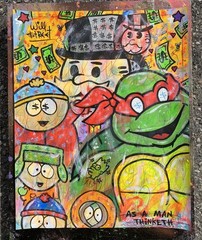 WILL STREET original painting 11×14/ ninja turtles banksy tmnt south park pop