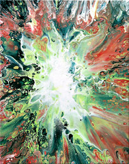 Pouring art acrylic picture fluid painting painting abstract original painting color45