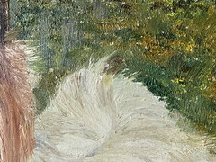 Francis PASQUIER Signed – Yorkshire Terrier Dog in the Meadow – Oil Painting