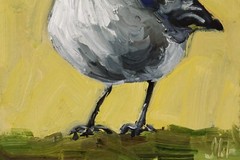Fairy-wren Oil Painting Bird Original Small Animal Wall Art House Gift Home Art