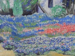 Texas art vintage painting bluebonnet landscape Pearl Robison Burns 1885-1958