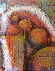 Abstract Painting Planets Outer Space Galaxy Original Art by Rain Crow