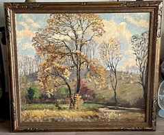 Harold Harrington Betts (1881 – 1951) Original Landscape Painting 44×38” Framed