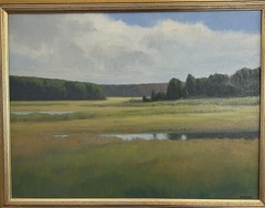 Steve Allrich Oil Painting “Marsh” Eastham Massachusetts 31.25 X 25.5 Inches