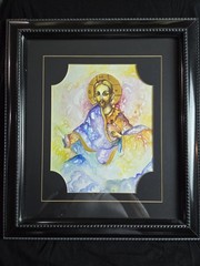 Jesus Water Color Painting Religious Art-12″x9″