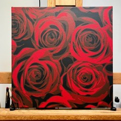 BOUQUET original hand painted modern pop art acrylic painting on canvas