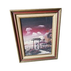 Vintage H. Dominguez Santo Domingo Dominican Republic Village Woman Oil Painting