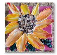 Original Art Mini Canvas Acrylic Abstract Impressionistic Impasto Wall Art
