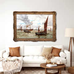 Large 19th Century Shipping Southampton Port William Lionel WYLLIE (1851-1931)