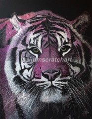Ever Seen a Purple Tiger? Here’s One For You! -Reg. Board 11″x14″ Scratch Signed