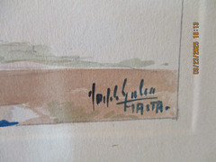 Vintage Watercolor Entitled The Old City of Malta: Mdina