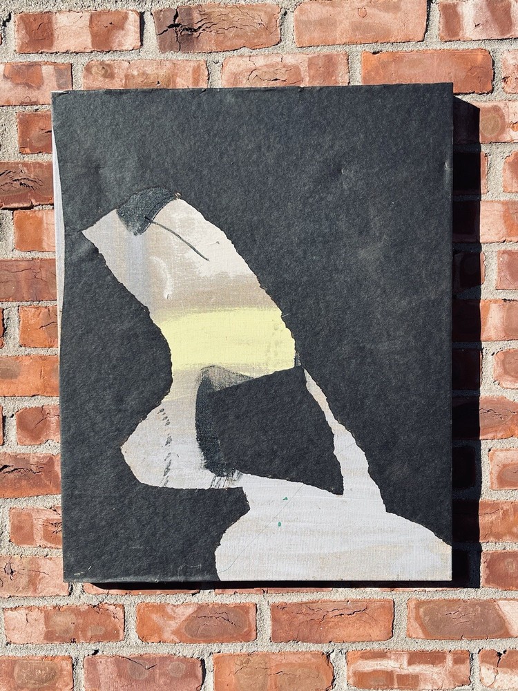 NY Abstract Expressionist Artist Busser Howell Mixed Media Painting. Iraq War.