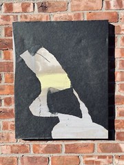 NY Abstract Expressionist Artist Busser Howell Mixed Media Painting. Iraq War.