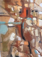 VINTAGE MID CENTURY MODERN ABSTRACT PAINTING EXPRESSIONISM Women Painters West!