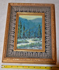 FELICE HROVAT OIL PAINTING CALIFORNIA IMPRESSIONIST Forrest LANDSCAPE LISTED