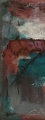 Original Abstract Mini Modern Minimal Landscape Painting By K.A.Davis