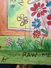Original Acrylic 9×12 Wild Flowers Meadow Neo-Expressionist Signed Wall Art