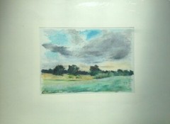 :: FRANZ EHMKE * 1928 -2018 GDR PAINTER ° „FIELDS NEAR LÜBARS“ 21.6.1999