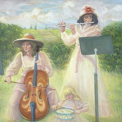 „Concert in the Park“ By Anthony Sidoni 1996 Signed Oil on Canvas 24″x30″