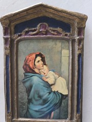 Vtg Florentine Regal Art Co. Chicago USA Gesso Pic Madonna Of The Streets Repro